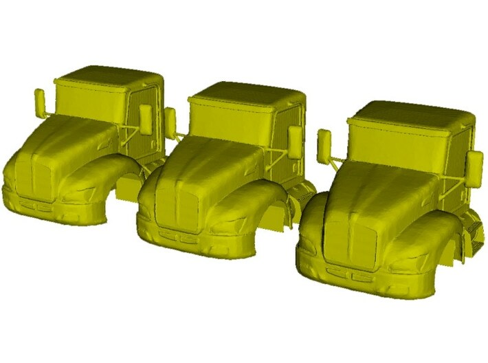 1/87 scale Kenworth T370 truck cabins x 3 3d printed