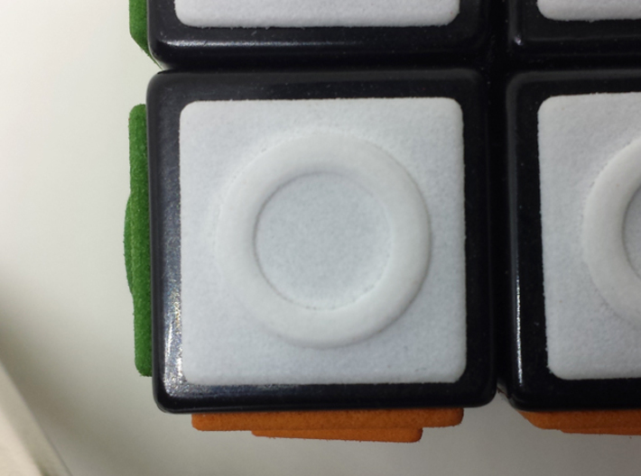 White replacement tile (Rubik's Blind Cube) 3d printed White tile close-up