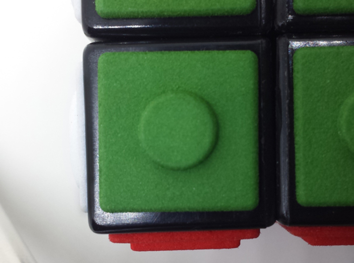 Green replacement tile (Rubik's Blind Cube) 3d printed Green tile close-up