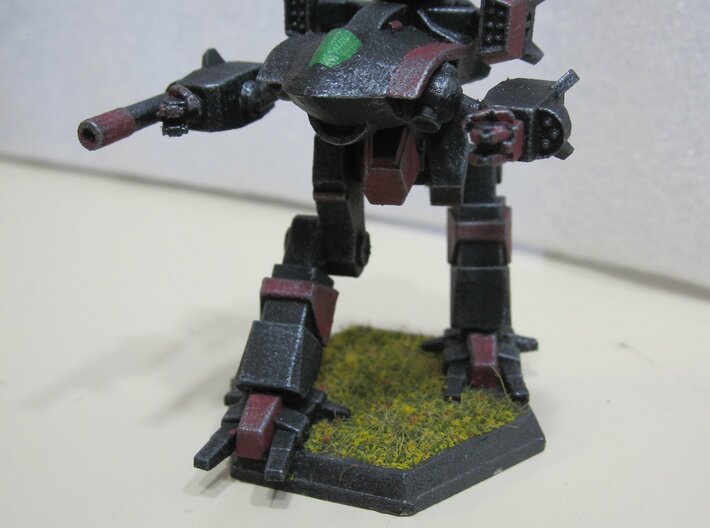 Mecha- Guardian II (1/285th) Multi-Part 3d printed Painted by Devin Ramsey (Sumaire) in 'Dreadnought BattleCorps' colors for use in Battletech tabletop wargaming