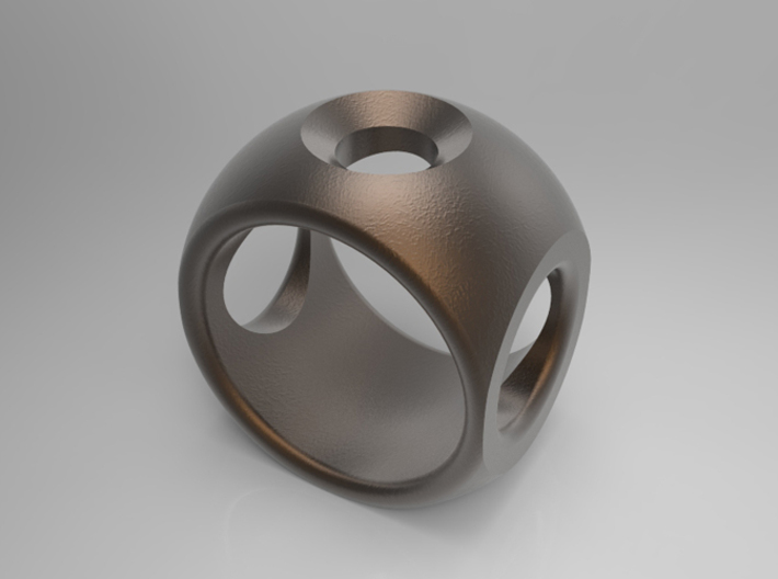 RING SPHERE 2 - SIZE 9 3d printed 