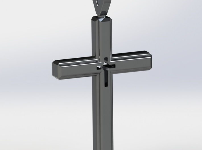 Cross Pendant 3d printed Rendered Image of Cross Pendant