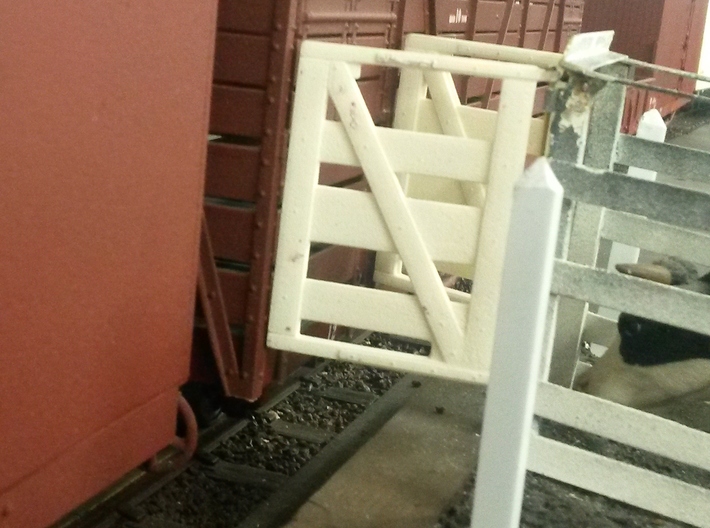 Victorian Railways Narrow Gauge Cattle Race Gate 3d printed gates fitted to race
