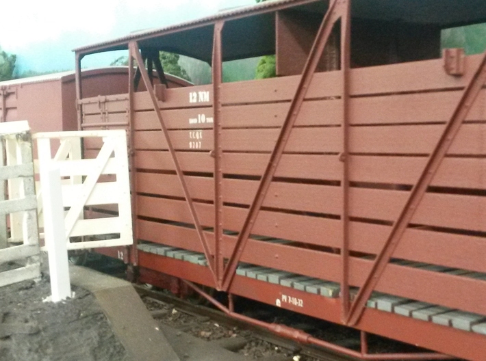 Victorian Railways Narrow Gauge Cattle Race Gate 3d printed MOO!