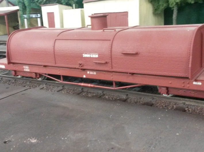 16mm scale Victorian Railways narrow gauge u/frame 3d printed styrene decked u/f  with 2000 gallon tank