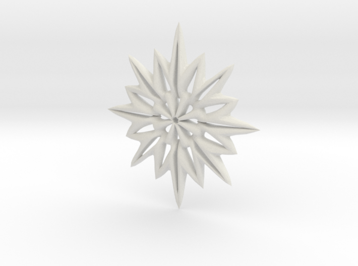 Snowflake Necklace 3d printed