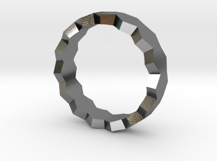 Hex Ringsaround Hexagon Geometric Ring Sizes 6-10 3d printed 