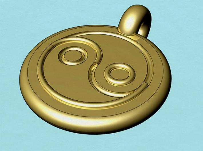 ying yang pendant 3d printed 