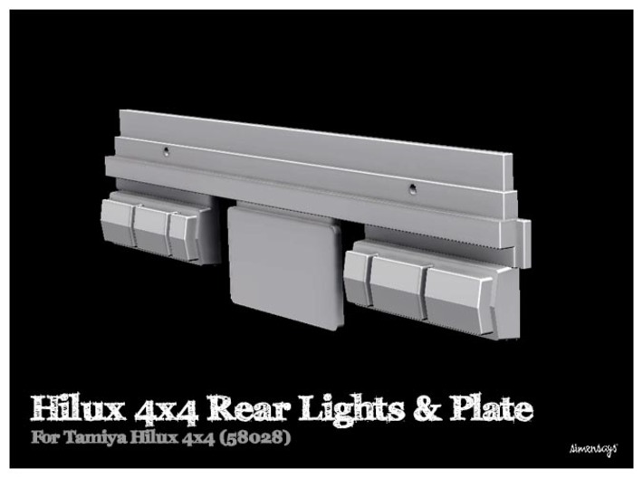 Simensays Tamiya Hilux 4x4 Rear Lights &amp; Plate 3d printed