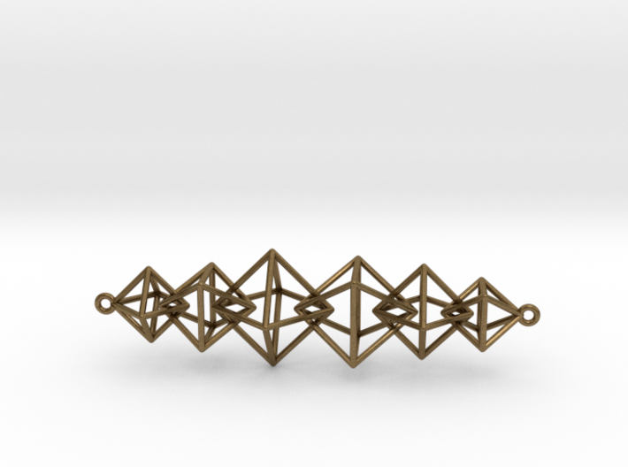 Interlocking Octahedron Necklace 3d printed