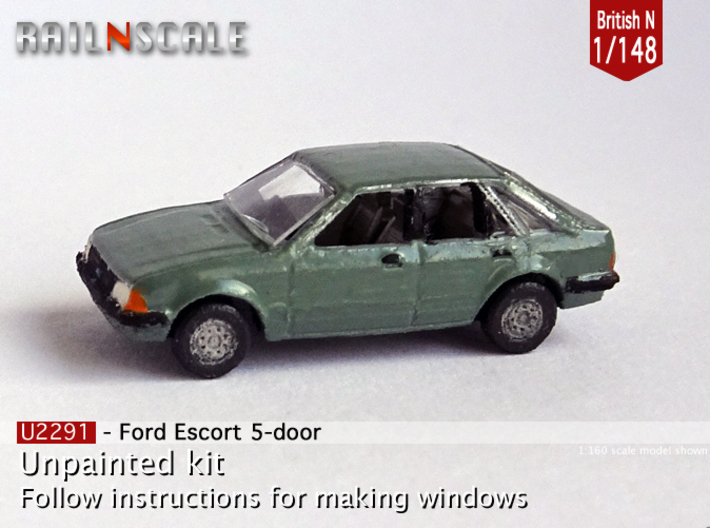 Ford Escort 5-door (British N 1:148) 3d printed