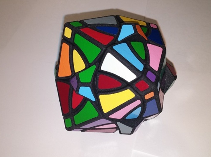 curvy dino rhombic dodecahedron 3d printed 