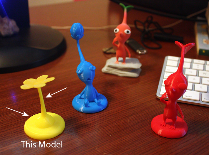 Planted Pikmin (Flower) 3d printed 