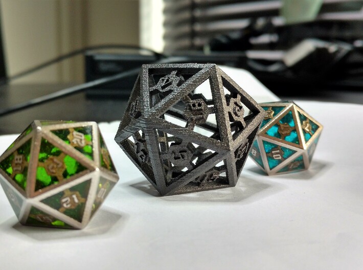 D20 Epoxy Dice extra large edition 3d printed Epoxy is not printed and has to be added later on by the customer