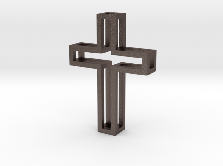 Silhouette Cross Pendant 3d printed
