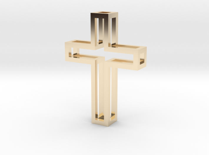 Silhouette Cross Pendant 3d printed