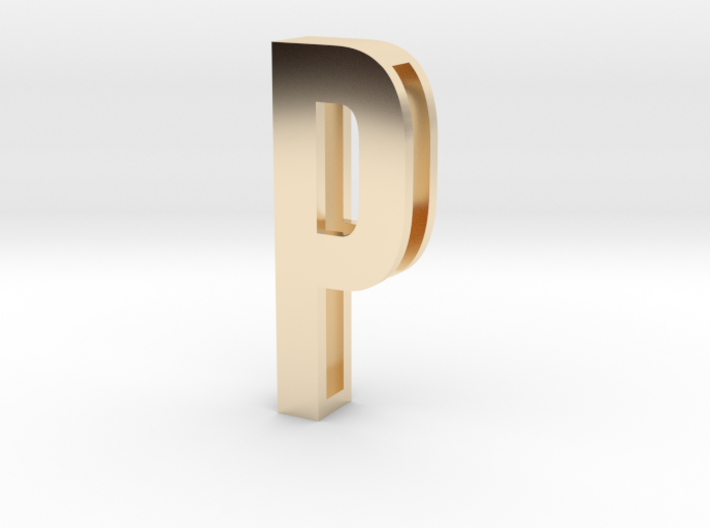 Choker Slide Letters (4cm) - Letter P 3d printed
