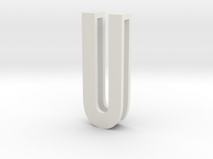 Choker Slide Letters (4cm) - Letter U 3d printed