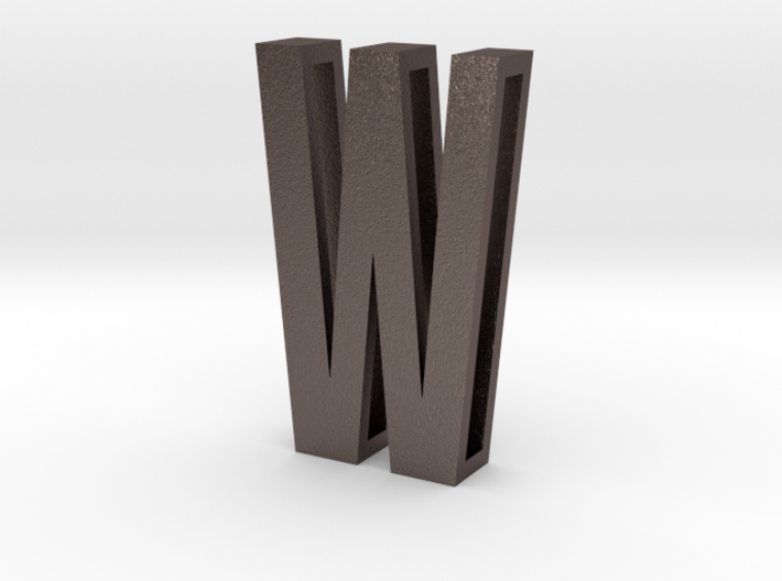 Choker Slide Letters (4cm) - Letter W 3d printed