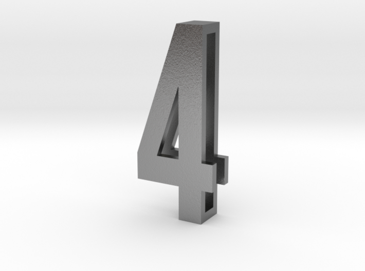 Choker Slide Letters (4cm) - Number 4 3d printed