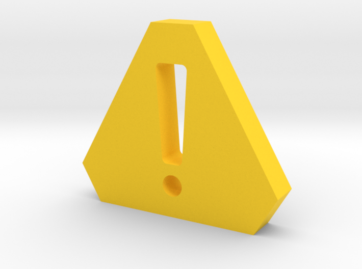 Caution Game Piece 3d printed