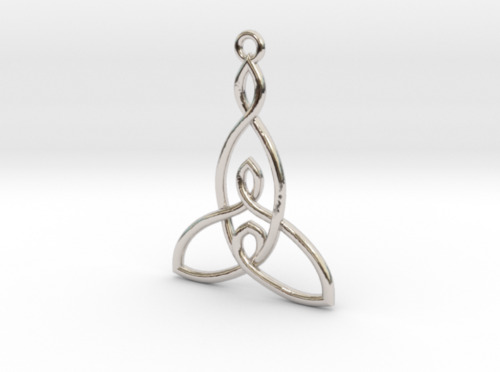 Mother and Two Children Knot Pendant 3d printed