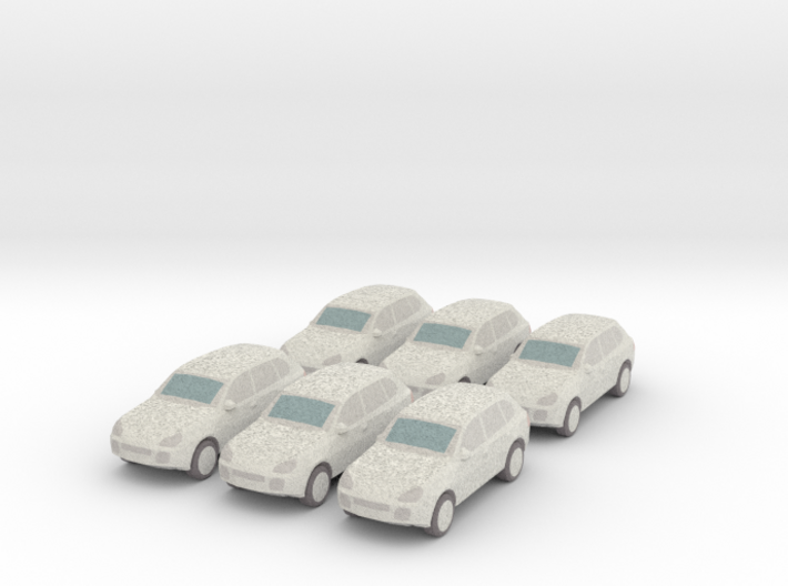 6 Wrapped SUVs (N 1:160) 3d printed 