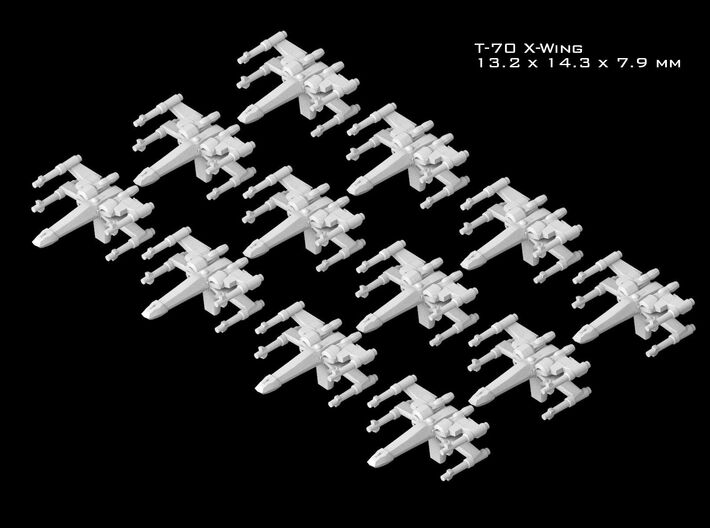 (Armada) 12x T-70 X-Wing 3d printed