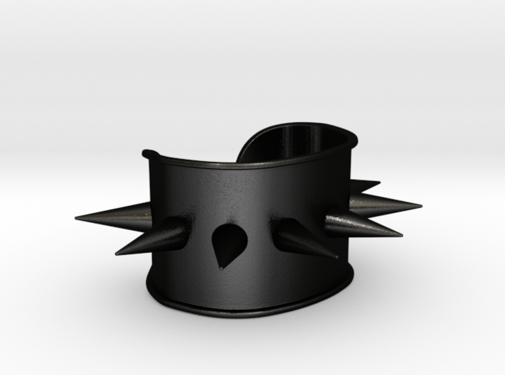Spiked Cuff - Bent (for wrists 2.25&quot;Wx1.5&quot;H) 3d printed