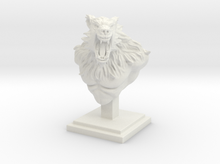 4&quot; Tall Werewolf Creature Bust 3d printed