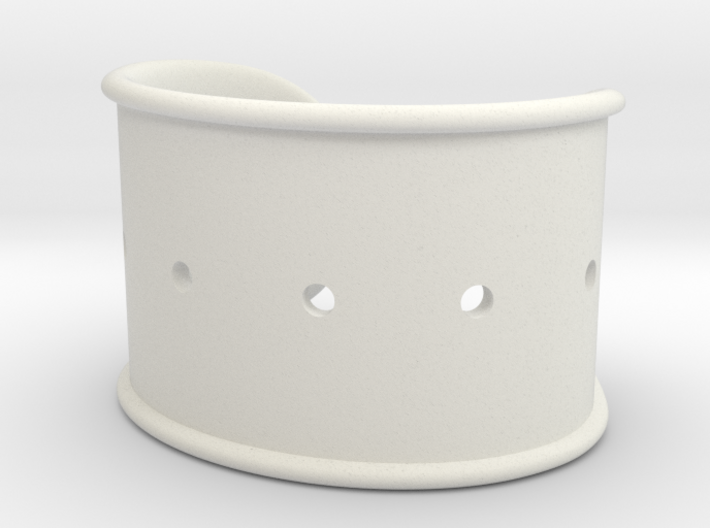 Cosplay Cuff Base (with holes for screw-back spike 3d printed