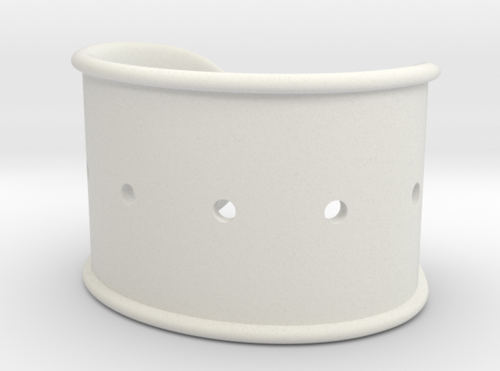 Cosplay Cuff Base (with holes for screw-back spike 3d printed 