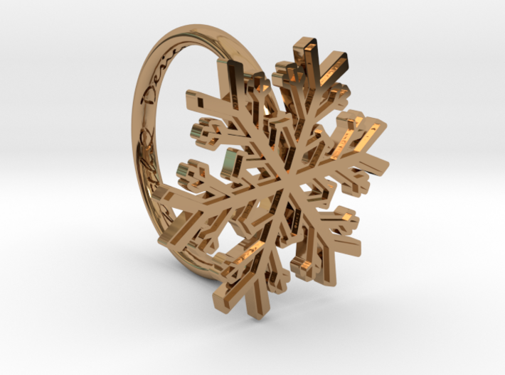 Snowflake Ring 1 d=16mm h21d16 3d printed