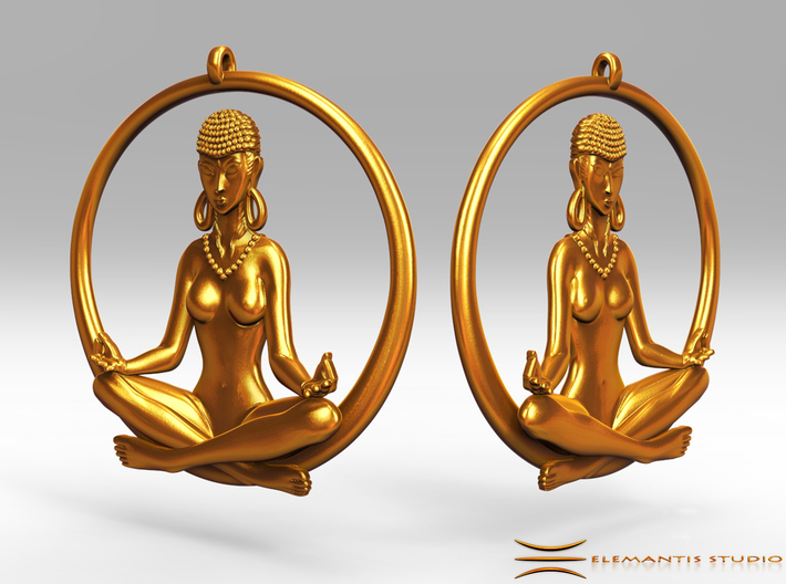 Sukhasana Yogini Earrings 4.5cm 3d printed these earrings require earring hooks, which are not included...