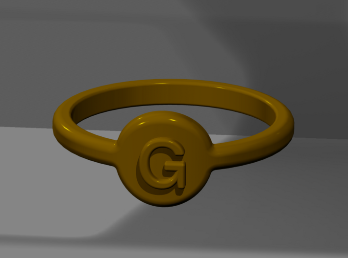 Ring with your initials (US) 6 3d printed 
