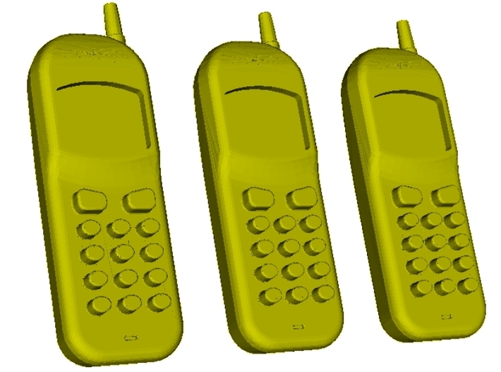 1/15 scale Nokia cell phones x 3 3d printed