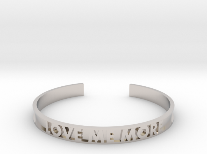 LOVE ME MORE cuff bracelet 3d printed