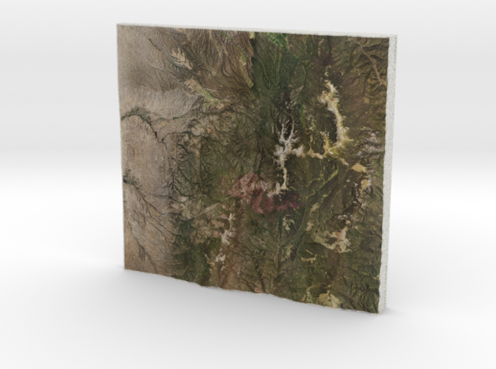 Santa Fe Mountains, New Mexico, USA, 1:250000 3d printed 