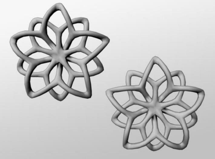 Flower Loops Pair 3d printed Front