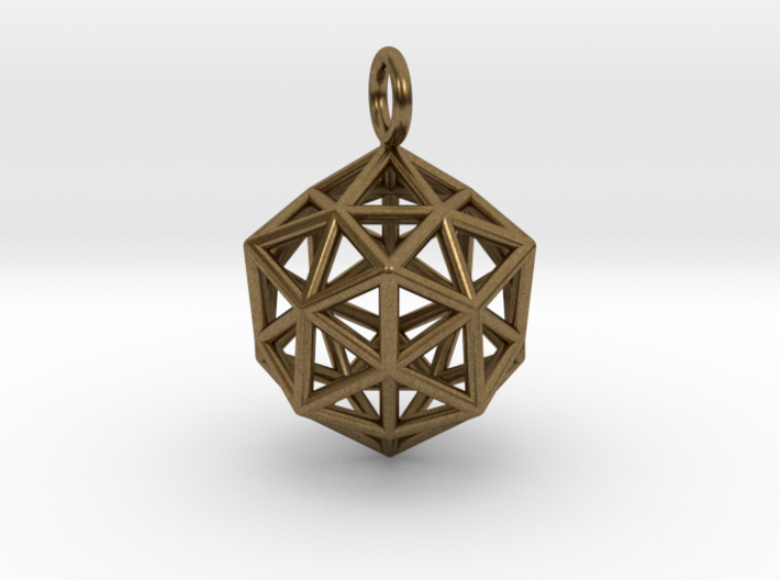 Pendant_ Cuboctahedron-Icosahedron 3d printed
