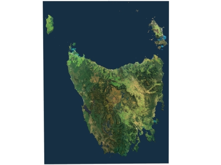 Tasmania Map, Australia 3d printed