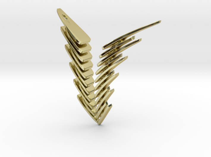 Fly To Heaven...with Melancholy. Stylized Pendant 3d printed