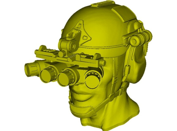1/24 scale SOCOM operator B helmet &amp; head x 1 3d printed