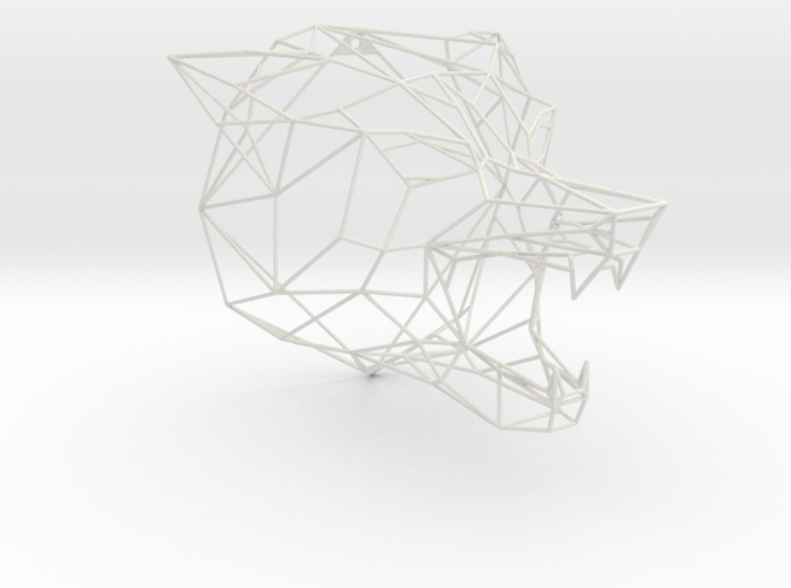 Wire Frame Wolf decor-L 3d printed Large size render