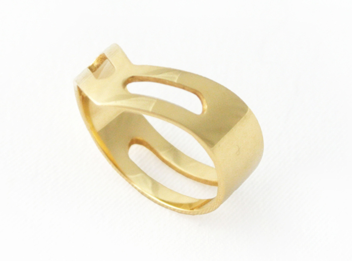 STUDIO PAULBAUT LOGO Ring (Size 5) 3d printed PAULBAUT LOGO Ring (18K Gold) 