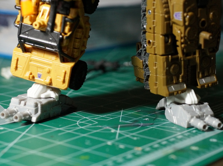 Combiner Feet Articulation Add-on 3d printed 