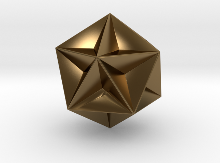0414 Great Dodecahedron (F&amp;full сolor, 3cm) #001 3d printed