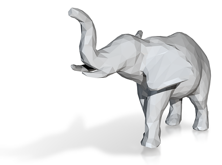 elephant - low poly 3d printed