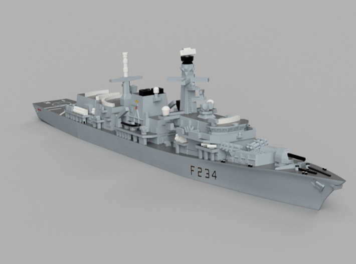 1/1800 HMS Iron_Duke 3d printed Computer software render.The actual model is not full color.