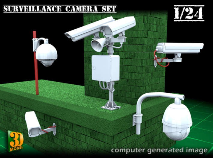 Surveillance cameras (1/24) 3d printed surveillance cameras - 1/24th scale